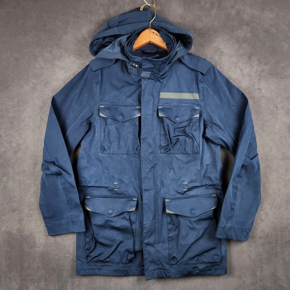 NikeLab Moleskin M65 Jacket Mens Medium Obsidian Blue Hooded‎ Military Field